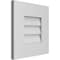 Ekena Millwork Vertical Surface Mount PVC Gable Vent: Non-Functional, w/ 3-1/2"W x 1"P Standard Frame, 14"W x 14"H GVPVE14X1401SN - alternate 2